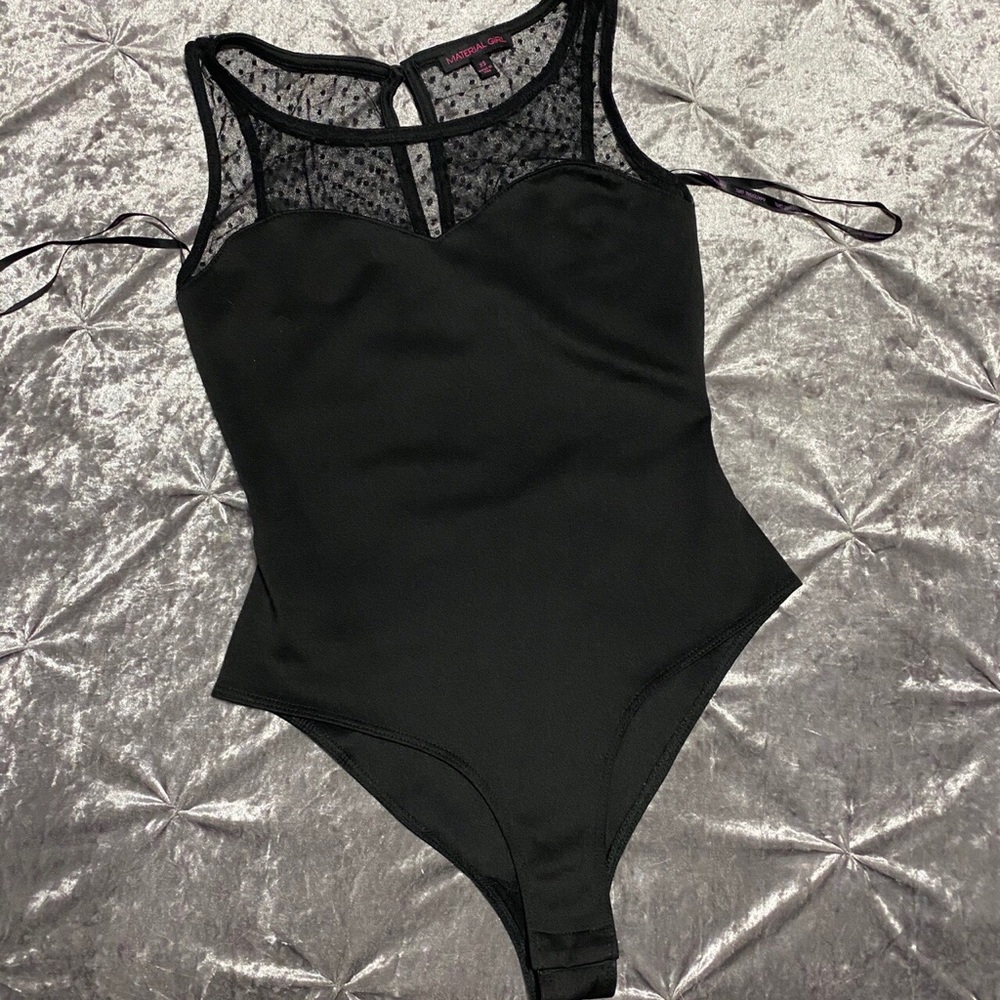 Macy’s Material Girl Black Body Blouse.